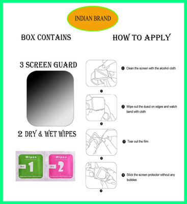ejzatex Screen Guard for PEBBLE VISTA SMARTWATCH, SCREEN GUARD(Pack of 3)