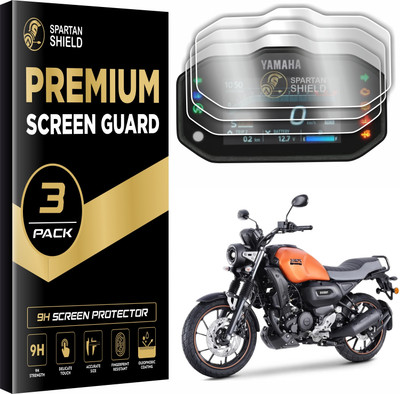 spartan shield Screen Guard for YAMAHA FZ-X HYBRID BIKES [3 PACK] || TFT Instrument Cluster Protector Only Combatible with X-Hybrid Scratch Cover AccessorIes 2025 [Not Tempered Glass](Pack of 3)