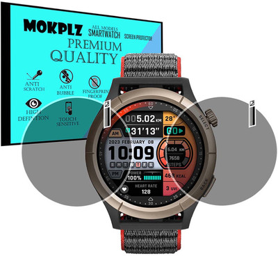 MOKPLZ Screen Guard for AMAZFIT CHEETAH PRO SMARTWATCH(Pack of 2)