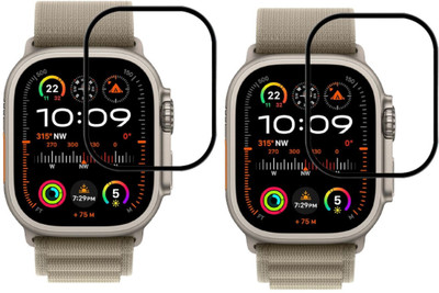 Olonga Edge To Edge Screen Guard for Apple Watch Ultra 2 [49mm] Smartwatch(Pack of 2)