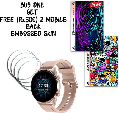 ARBAN Screen Guard for NoiseFit Evolve 2 Smartwatch 1.2 inch WITH FREE 500 RUPEES 2 3D EMBOSSED SKIN FOR MOBILE BACK S002(Pack of 4)