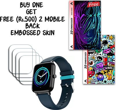 ARBAN Screen Guard for DEFY Space fit 1.54 Smartwatch WITH FREE 500 RUPEES 2 3D EMBOSSED SKIN FOR MOBILE BACK S002(Pack of 4)