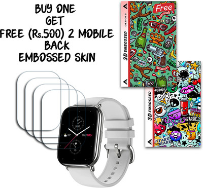 ARBAN Screen Guard for Amazfit Zepp E Square WITH FREE 500 RUPEES 2 3D EMBOSSED SKIN FOR MOBILE BACK S018(Pack of 4)