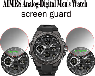 ejzatex Screen Guard for AIMES Analog Digital Mens Watch(Pack of 2)