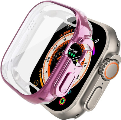 KAZUKI Screen Guard for 49mm Apple Watch Ultra 49mm / Ultra 2 49mm Protection Case (Pink)(Pack of 1)