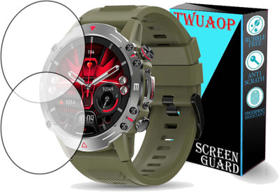 TWUAOP Screen Guard for PEBBLE COSMOS QUEST SMARTWATCH(Pack of 2)