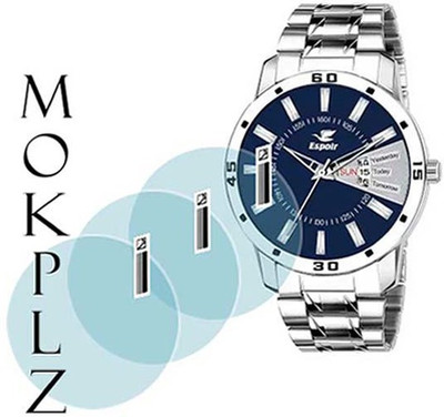 MOKPLZ Screen Guard for ESPOIR MENS ESP12457 ANALOG BLUE WATCH(Pack of 3)