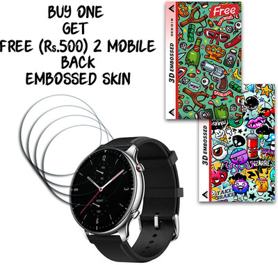 ARBAN Screen Guard for Amazfit GTR 2 WITH FREE 500 RUPEES 2 3D EMBOSSED SKIN FOR MOBILE BACK S018(Pack of 4)