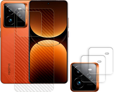 ARBAN Screen Guard for Realme GT 7 Pro 5G Camera Lens Glass Protector | Anti-Scratch | Edge to Edge Full Coverage | 9H Hardness (BACK CARBON FIBER SKIN + CAMERA LENS PROTECTOR)(Pack of 2)