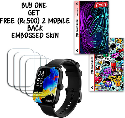 SOMTONE Screen Guard for CULTSPORT Beats Black 1.85 INCH WITH FREE 500 RUPEES 2 3D EMBOSSED SKIN FOR MOBILE BACK S002(Pack of 4)