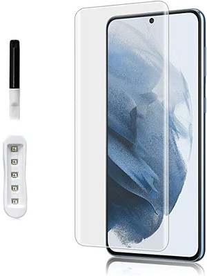 ALFA URBAN Edge To Edge Tempered Glass for Vivo T2 Pro / Z7 Pro / V29E Advanced Full Adhesive UV Glue Curved Full Screen Coverage Screen Guard - Easy Installation(Pack of 1)