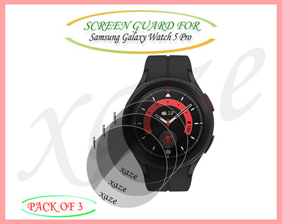 XAZE Screen Guard for Samsung Galaxy Watch 5 Pro Smartwatch(Pack of 3)