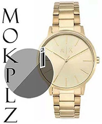 MOKPLZ Screen Guard for ARMANI EXCHANGE CAYDE AX2707 ANALOG GOLD(Pack of 1)