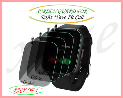 XAZE Screen Guard for boAt Wave Fit Call Smartwatch(Pack of 4)