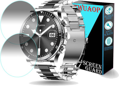 TWUAOP Screen Guard for PEBBLE CHROME SMARTWATCH(Pack of 2)