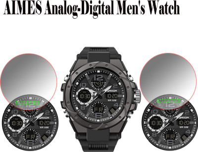 ejzatex Screen Guard for AIMES Analog Digital Mens Watch(Pack of 2)