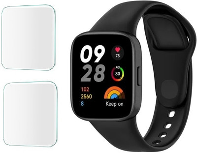 CUBES Screen Guard for Redmi Watch 3 Lite, 1.75 Inches | Soft and Flexible | Touch Sensitive | Unbreakable | Ultra Thin| Edge To Edge TPU Film ( Not Tempered Glass )(Pack of 2)