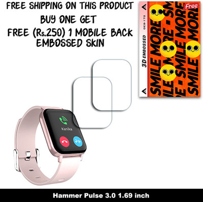 ARBAN Screen Guard for Hammer Pulse 3.0 1.69 inch (FREE 250 RUPEES 1 3D EMBOSSED SKIN FOR MOBILE BACK W2S172)(Pack of 2)