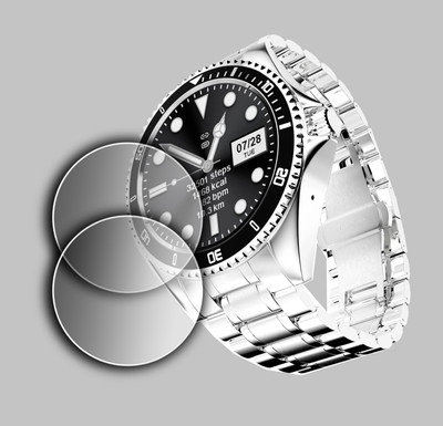ejzatex Screen Guard for FIRE BOLTT SOLACE SMARTWATCH, SCREEN GUARD(Pack of 2)