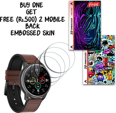 ARBAN Screen Guard for crossbeats Orbit 1.3 inch WITH FREE 500 RUPEES 2 3D EMBOSSED SKIN FOR MOBILE BACK S002(Pack of 4)