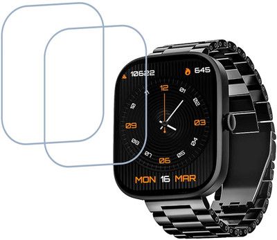 CUBES Screen Guard for boAt Wave Convex, 1.96 inch AMOLED Display Smartwatch | Crack proof | Touch Sensitive | Unbreakable | Ultra Thin | Edge To Edge TPU Film(Pack of 2)