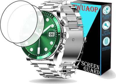 TWUAOP Screen Guard for PEBBLE CHROME SMARTWATCH(Pack of 2)