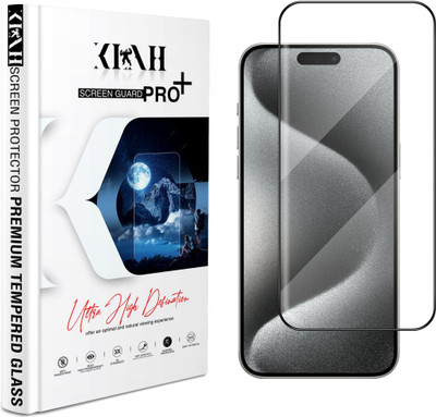 KLAH Screen Guard for Apple iPhone 15 Pro Max, High Transparency HD+ Glass Protection(Pack of 1)