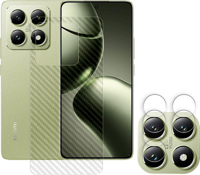 ARBAN Screen Guard for Xiaomi 14T 5G Camera Lens Glass Protector | Anti-Scratch | Edge to Edge Full Coverage | 9H Hardness (BACK CARBON FIBER SKIN + CAMERA LENS PROTECTOR)(Pack of 2)