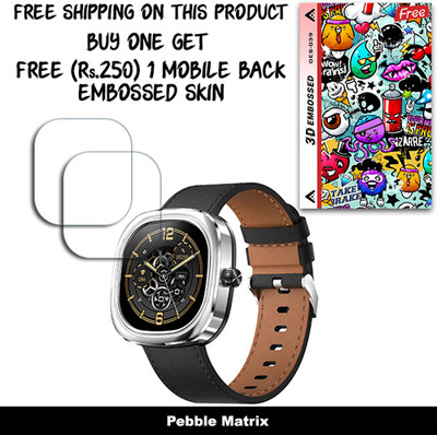 SOMTONE Screen Guard for Pebble Matrix (FREE 250 RUPEES 1 3D EMBOSSED SKIN FOR MOBILE BACK W2S039)(Pack of 2)