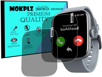 MOKPLZ Screen Guard for BOAT WAVE BEAT CALL SMARTWATCH(Pack of 2)