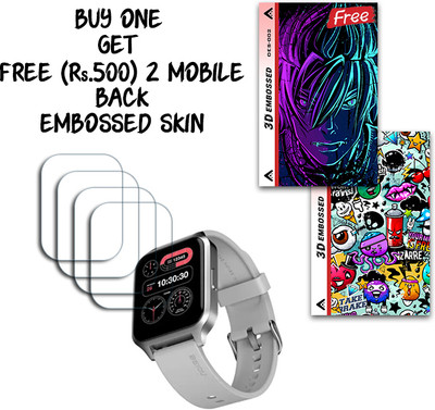 SOMTONE Screen Guard for Noise ColorFit Brio Smartwatch 38.6 mm WITH FREE 500 RUPEES 2 3D EMBOSSED SKIN FOR MOBILE BACK S002(Pack of 4)