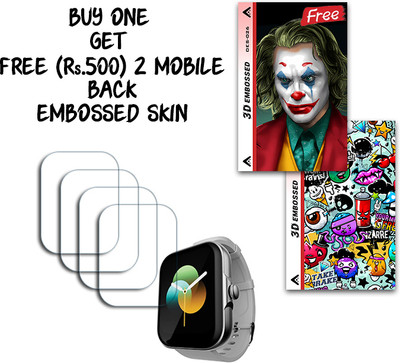 SOMTONE Screen Guard for SENS NUTON 1 with 1.7 IPS Display WITH FREE 500 RUPEES 2 3D EMBOSSED SKIN FOR MOBILE BACK S026(Pack of 4)