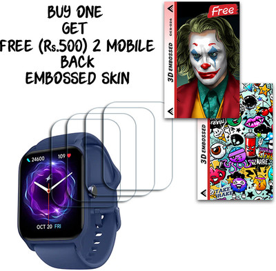 SOMTONE Screen Guard for FASTRACK REFLEX NITRO LARGE 1.8 inch WITH FREE 500 RUPEES 2 3D EMBOSSED SKIN FOR MOBILE BACK S026(Pack of 4)