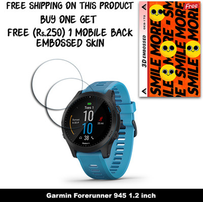 ARBAN Screen Guard for Garmin Forerunner 945 1.2 inch (FREE 250 RUPEES 1 3D EMBOSSED SKIN FOR MOBILE BACK W2S172)(Pack of 2)