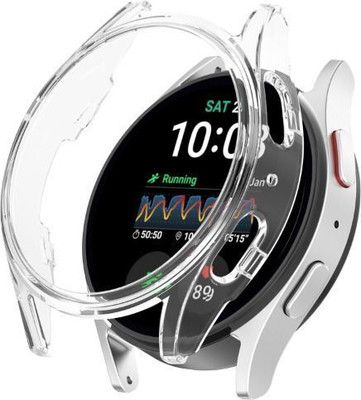 KAZUKI Screen Guard for Sansung Galaxy Watch 7 44mm Half Pack Hollow PC Watch Protective Case (Clear)(Pack of 1)