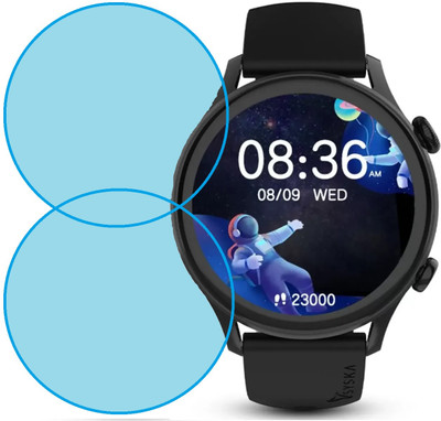 CUBES Screen Guard for Syska Polar SW300 1.32 Inch Smart Watch | Soft and Flexible | Touch Sensitive | Unbreakable | High Grade Ultra Thin TPU Film ( Not a Glass tempered)(Pack of 2)