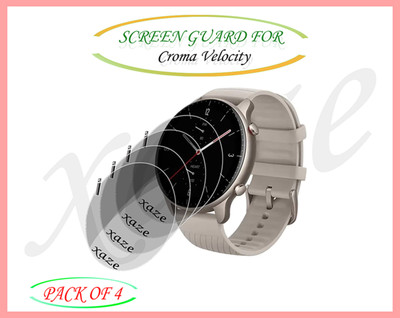 XAZE Screen Guard for Croma Velocity Smartwatch(Pack of 4)