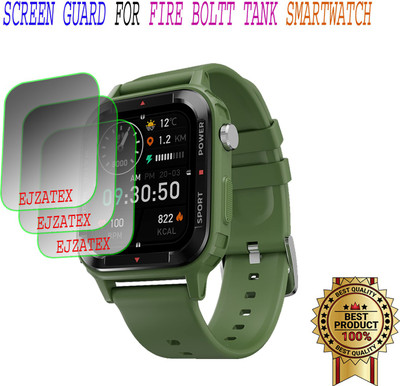 ejzatex Screen Guard for FIRE BOLTT TANK SMARTWATCH(Pack of 3)