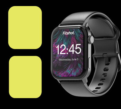 CUBES Screen Guard for FitShot Crystal | 1.8 Inch | Soft and Flexible | Touch Sensitive | Unbreakable | Ultra Thin High Grade Hydrogel TPU Film (Not a Glass Tempered)(Pack of 2)