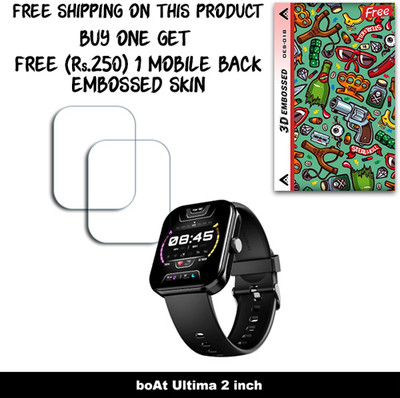ARBAN Screen Guard for boAt Ultima 2 inch WITH FREE 250 RUPEES 1 3D EMBOSSED SKIN FOR MOBILE BACK W2S018(Pack of 2)