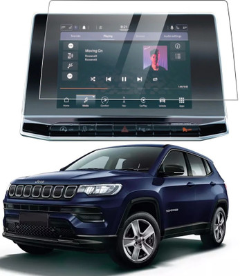 Wishguard Screen Guard for Infotainment System of Jeep Compass Model S (O) 1.4 (10.1 inch) (2021-22) Perfectly Cut, Car Display protector with 9H Hardness [Not Tempered Glass](Pack of 1)