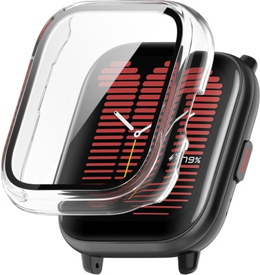 KAZUKI Screen Guard for Amazfit Active A2211 Tempered Glass Watch Case (Clear)(Pack of 1)