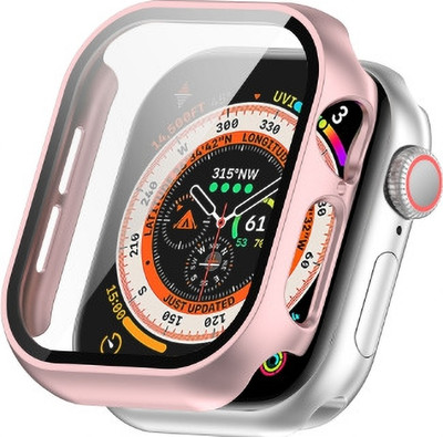 KAZUKI Screen Guard for 44mm Apple Watch Series SE 2 / 6 / SE / 5 / 4 44mm Hard PC Watch Case (RoseGold)(Pack of 1)