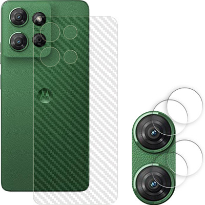 ARBAN Screen Guard for Motorola Moto G Power (2025) 5G Camera Lens Glass Protector | Anti-Scratch | Edge to Edge Full Coverage | 9H Hardness (BACK CARBON FIBER SKIN + CAMERA LENS PROTECTOR)(Pack of 2)