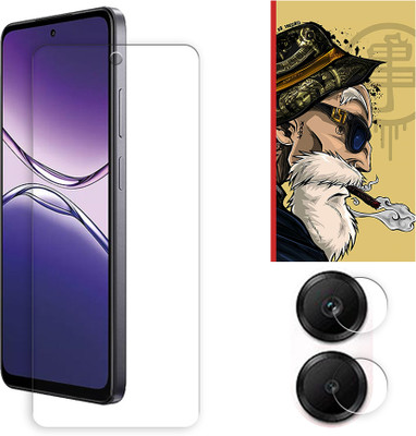 SOMTONE Edge To Edge Tempered Glass for Oppo K13x 5G Tempered Glass Screen Protector | Anti-Scratch | Edge to Edge Full Coverage | 9H Hardness ( 1 FRONT SCREEN GUARD + 1 CAMERA LENS PROTECTOR + 1 FREE BACK EMBOSSED SKIN001 )(Pack of 1)