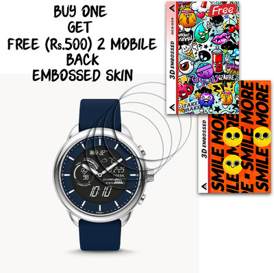 SOMTONE Screen Guard for FOSSIL Gen 6 Hybrid 1.1 inch WITH FREE 500 RUPEES 2 3D EMBOSSED SKIN FOR MOBILE BACK S039(Pack of 4)