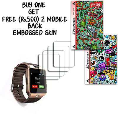 ARBAN Screen Guard for Mobile 4G watch for OP.PO & VI.VO 40mm WITH FREE 500 RUPEES 2 3D EMBOSSED SKIN FOR MOBILE BACK S018(Pack of 4)