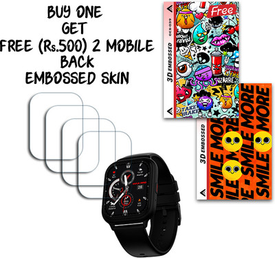 SOMTONE Screen Guard for Maxima Max Pro Sky 1.85 inch WITH FREE 500 RUPEES 2 3D EMBOSSED SKIN FOR MOBILE BACK S039(Pack of 4)