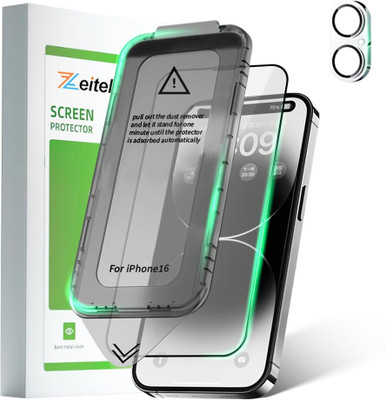 Zomei Edge To Edge Tempered Glass for Apple iPhone 16(Pack of 2)