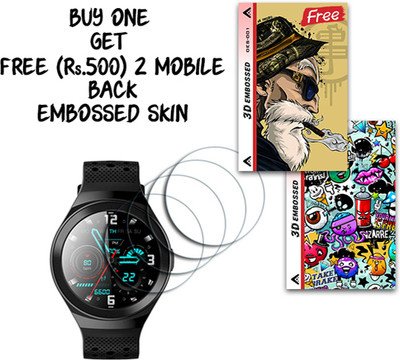 ARBAN Screen Guard for crossbeats Orbit Sport 1.3 inch WITH FREE 500 RUPEES 2 3D EMBOSSED SKIN FOR MOBILE BACK S001(Pack of 4)